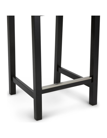 Taburete de Madera Amazon Basics con Respaldo Negro 60.96 cm Taburete de Madera Amazon Basics con Respaldo Negro 60.96 cm