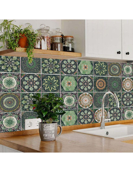 Pegatinas de Azulejos Autoadhesivas Merouk 12 Pcs 15x15 cm Pegatinas de Azulejos Autoadhesivas Merouk 12 Pcs 15x15 cm