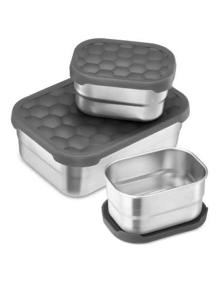 Contenedores de Almuerzo E-far Acero Inoxidable 3 Piezas 720ml Contenedores de Almuerzo E-far Acero Inoxidable 3 Piezas 720ml