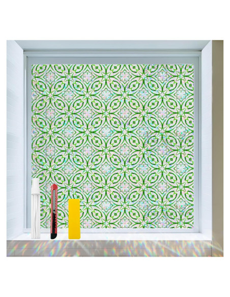 Película de Privacidad para Ventanas COUNTEWOL 44.5x199.4cm Arcoíris Película de Privacidad para Ventanas COUNTEWOL 44.5x199.4cm Arcoíris