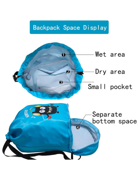 Mochila de Playa Impermeable ZIXINZIYI Azul 15L con Compartimentos Mochila de Playa Impermeable ZIXINZIYI Azul 15L con Compartimentos