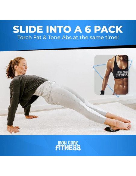 Deslizadores de Núcleo Iron Core Fitness Azul 17.5cm Deslizadores de Núcleo Iron Core Fitness Azul 17.5cm