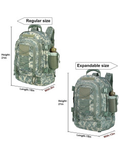 Mochila táctica militar expandible 39-64L Acu senderismo 2