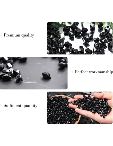 Rocas de Hielo Falsas Negras DomeStar 4200PCS para Decoración Rocas de Hielo Falsas Negras DomeStar 4200PCS para Decoración