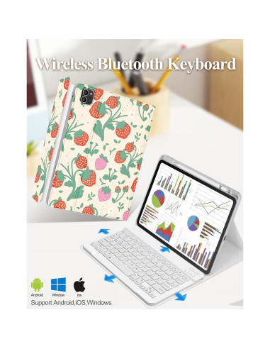 Funda para iPad Air 11" 2024 Wazzasoft con Teclado y Soporte