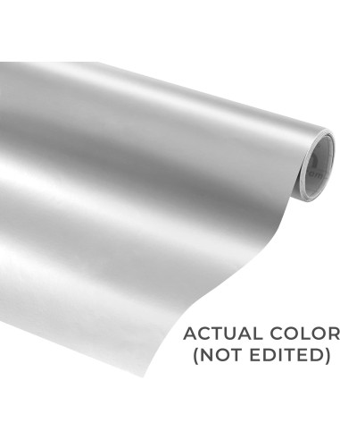 Vinilo Adhesivo Permanente VViViD Plata Brillante 2.13 m x 30 cm