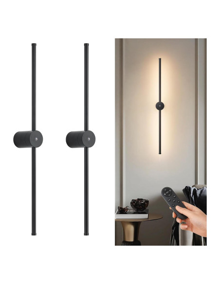 Juego de 2 apliques de pared LED recargables GWONER 72.4 cm Juego de 2 apliques de pared LED recargables GWONER 72.4 cm