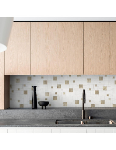 Azulejos Autoadhesivos STICKGOO 30x30 cm Blanco Dolomita