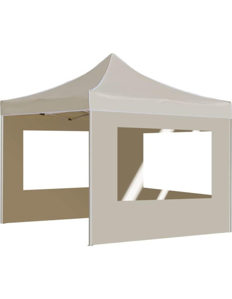 Carpa plegable QJBSAVVA 2.9x2.9m crema con ventanas PVC Carpa plegable QJBSAVVA 2.9x2.9m crema con ventanas PVC