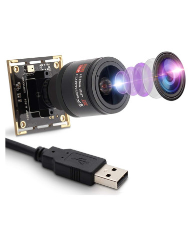 Cámara USB HD 1080P Hotpet con Lente Varifocal 2.8-12mm
