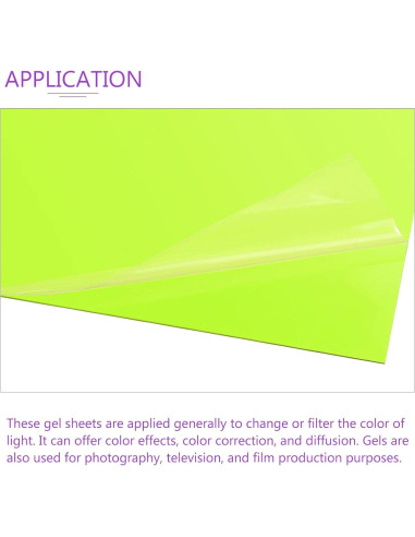 Filtro de Gel de Corrección DMiotech 4 Pcs PVC Verde Fluorescente