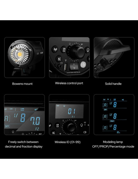 Flash Estudio Godox DP400III-V 400Ws con LED 30W y 2.4G Flash Estudio Godox DP400III-V 400Ws con LED 30W y 2.4G