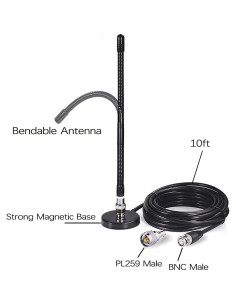 Antena CB CORONIR 27MHz con Base Magnética y Cable 3m 2