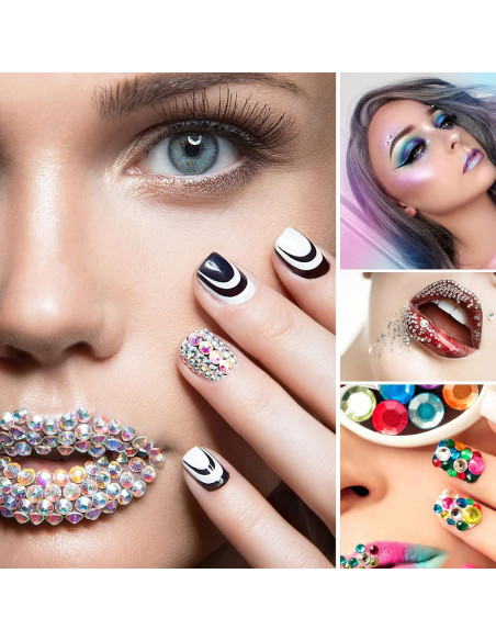 Calcomanías de Rhinestone Housuner 2580 Piezas Multicolor Calcomanías de Rhinestone Housuner 2580 Piezas Multicolor