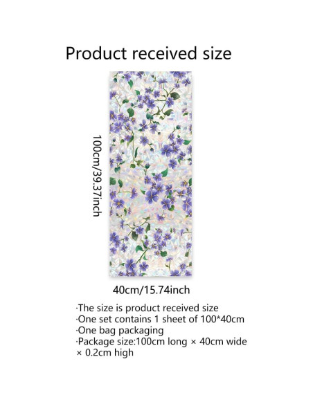Calcomanía Decorativa Runtoo 3D Ventana Floral 40x101.6cm Calcomanía Decorativa Runtoo 3D Ventana Floral 40x101.6cm