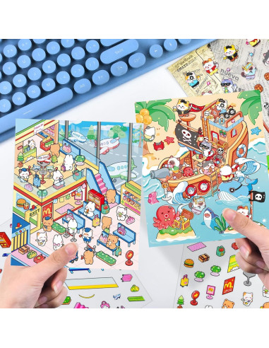 Set de Stickers 3D para Crear Escenas Miniatura HOMICO