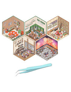 Kit de Pegatinas 3D DIY YOKUSHI para Escenas Miniatura 5PCS