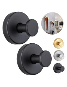 Ganchos de Succión para Pared de Ducha DSXHXXKG - 2 Unidades Negros