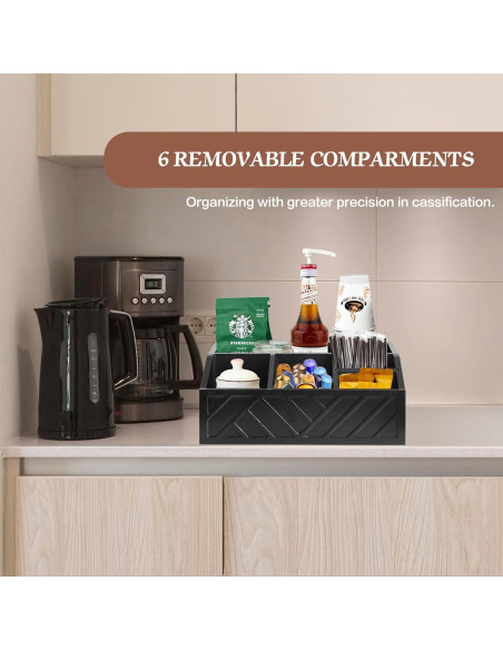 Organizador de café negro Ukonvi para cápsulas y accesorios Organizador de café negro Ukonvi para cápsulas y accesorios