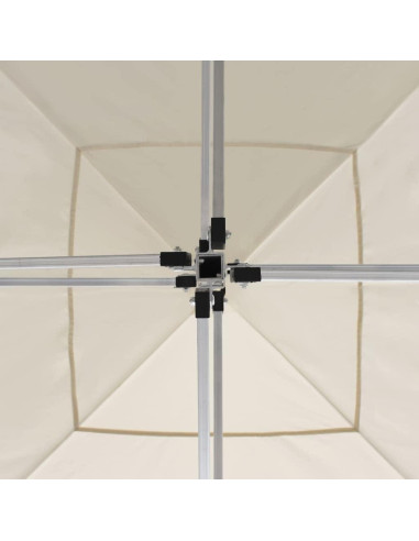 Carpa plegable QJBSAVVA 2.9x2.9m crema con ventanas PVC