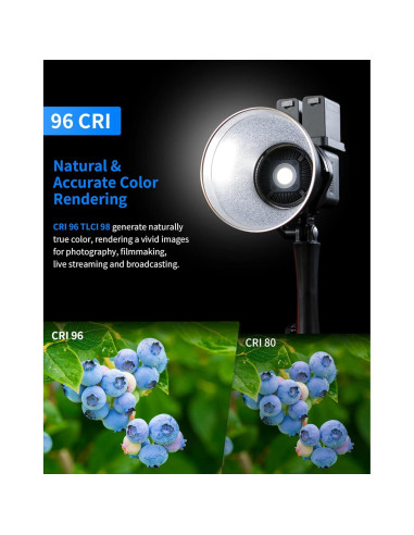 SIRUI C60 Luz de Video LED 60W COB 5600K CRI 96 para Fotografía