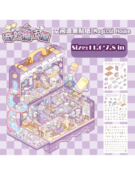 4 Juegos de Stickers 3D QIUYUEMIN para Manualidades Creativas 4 Juegos de Stickers 3D QIUYUEMIN para Manualidades Creativas