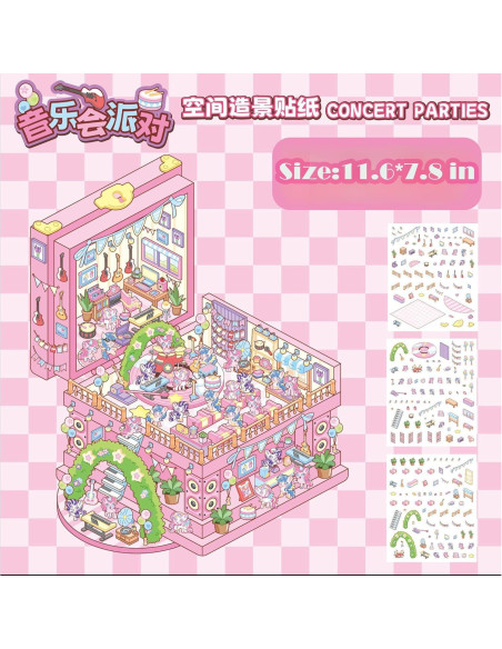 4 Juegos de Stickers 3D QIUYUEMIN para Manualidades Creativas 4 Juegos de Stickers 3D QIUYUEMIN para Manualidades Creativas