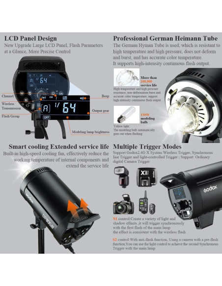 Flash Profesional de Estudio GODOX DP800III 800Ws 5600K Flash Profesional de Estudio GODOX DP800III 800Ws 5600K