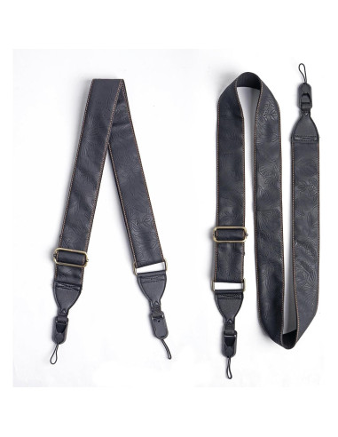 Correa de Cámara Ajustable QIELIZI de Cuero Vintage 104-132cm