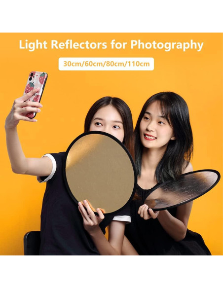 Reflector de Fotografía 2 en 1 Yoidesu Plegable 30cm Reflector de Fotografía 2 en 1 Yoidesu Plegable 30cm