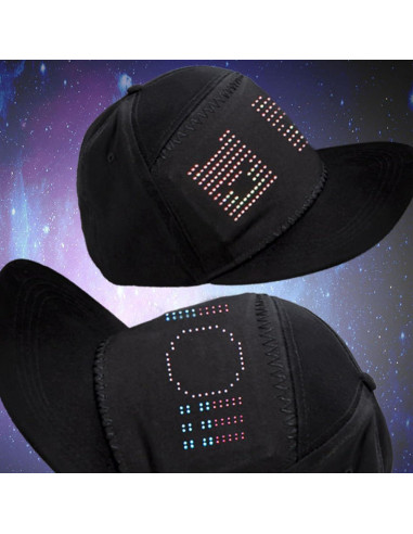 Gorra LED Programable Colorida Ajustable Algodón