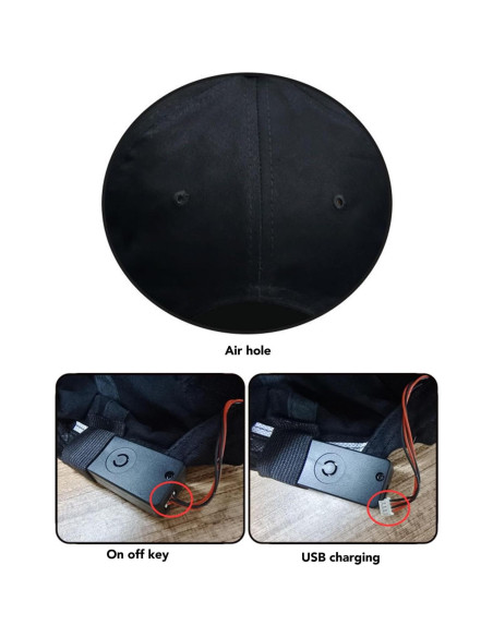 Gorra LED Programable Colorida Ajustable Algodón Gorra LED Programable Colorida Ajustable Algodón