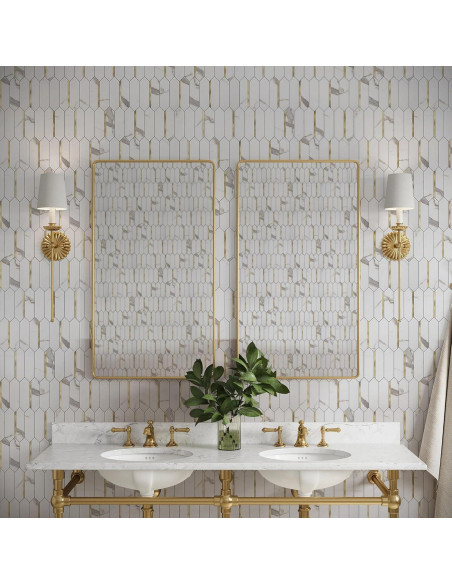 Azulejos Autoadhesivos KASARO Hexagonales 10 Piezas PVC Mármol Azulejos Autoadhesivos KASARO Hexagonales 10 Piezas PVC Mármol