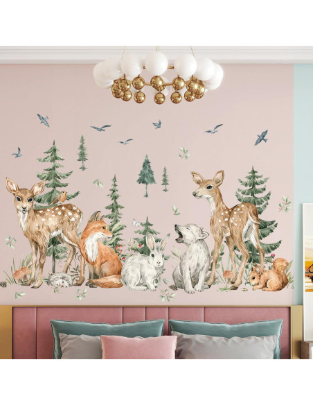 Vinilos de Pared Animales del Bosque AM AMAONM 4 Hojas 30x91 cm Vinilos de Pared Animales del Bosque AM AMAONM 4 Hojas 30x91 cm