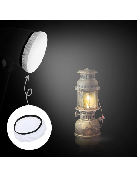 4 Piezas Difusor de Luz 18cm Telooco para Fotografía 4 Piezas Difusor de Luz 18cm Telooco para Fotografía