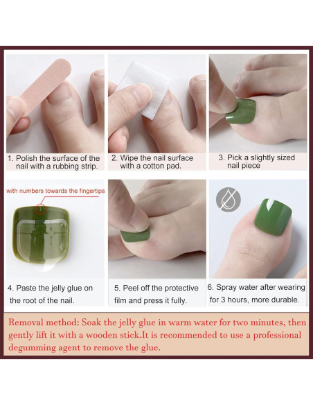 Kit de Uñas Postizas Largas Cuadradas CEWEWP - 48 Piezas Kit de Uñas Postizas Largas Cuadradas CEWEWP - 48 Piezas