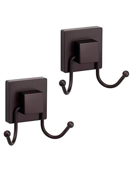 Ganchos Dobles de Ventosa HOME SO Bronce Acero Inoxidable Ganchos Dobles de Ventosa HOME SO Bronce Acero Inoxidable