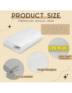 Malla de mosaico de fibra de vidrio Teenyyou 91x122 cm 2