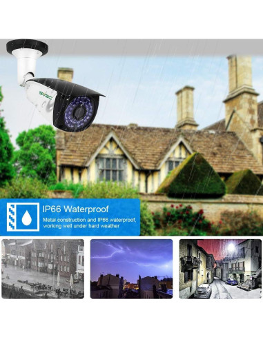 Cámara IP POE SV3C 5MP Exterior con Audio Bidireccional