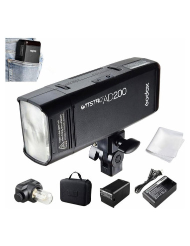 Flash Godox AD200 200Ws TTL Inalámbrico con Batería 2900mAh