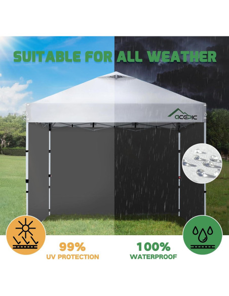 Pared Lateral Impermeable Acepic para Carpa Plegable 3.05x2.18m Pared Lateral Impermeable Acepic para Carpa Plegable 3.05x2.18m