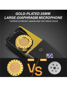 Micrófono Condensador XLR PROAR C414 25mm para Podcast y Gaming 2