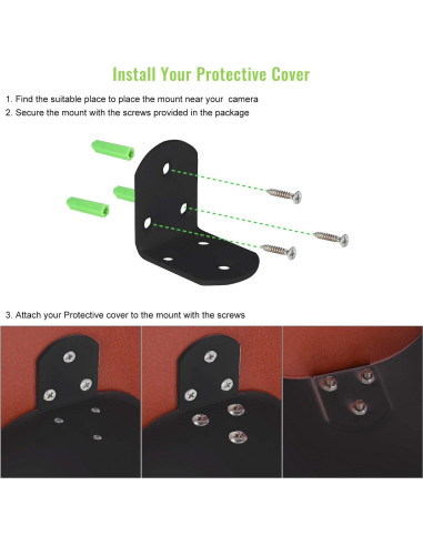 Cubierta de Sombra Uogw para Cámaras de Seguridad - Negro