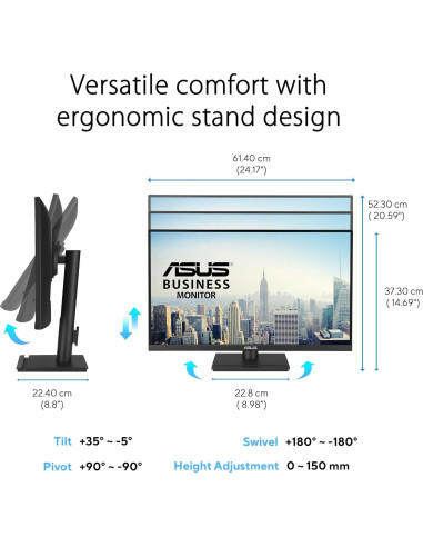 Monitor ASUS VA27UCPS 27" 4K UHD IPS USB-C 65W Ergonómico