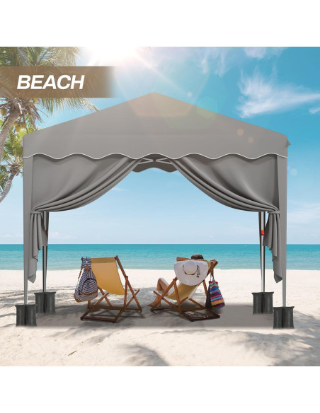 Carpa Plegable TLSUNNY 10x10m Impermeable con Paredes Laterales Carpa Plegable TLSUNNY 10x10m Impermeable con Paredes Laterales