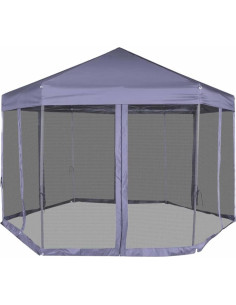 Gazebo Plegable MOBCANT 3.6x3.1m Azul Oscuro con 6 Paredes 2