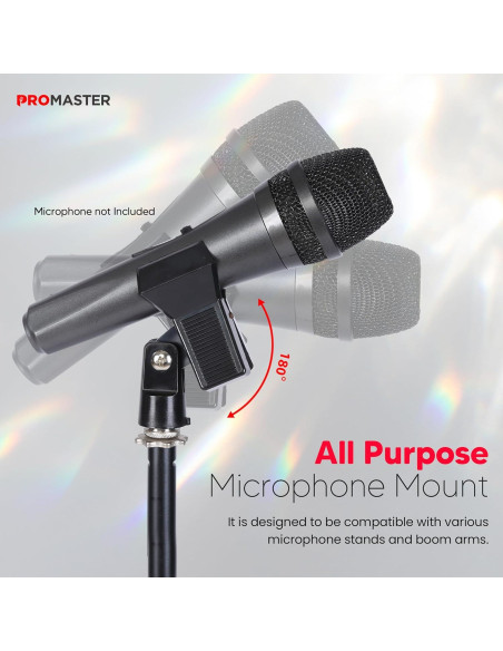 Soporte de Micrófono ProMaster Ajustable - Base Redonda Compacta Soporte de Micrófono ProMaster Ajustable - Base Redonda Compacta