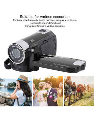 Cámara de Video Ejoyous 4K 48MP Pantalla Rotativa 6.86cm