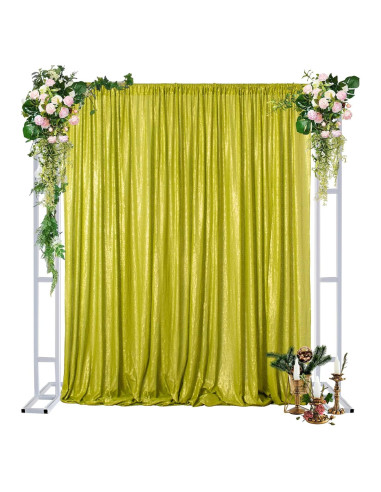 Fondo Fotográfico Verde Lima 213x122 cm - Lentejuelas Reutilizables
