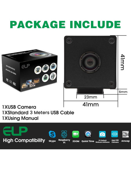 Cámara USB ELP 12MP Autofoco 1080P 120fps Mini UVC Cámara USB ELP 12MP Autofoco 1080P 120fps Mini UVC